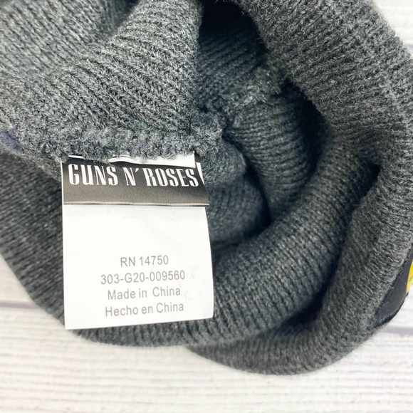 NEW GNR Knit Grey Beanie Cap OS - Picture 4 of 6